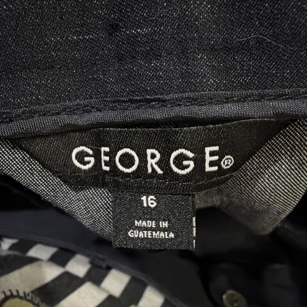 George Modern Fit Dress Pants Size 16 Dark Blue Woman's - Picture 6 of 9